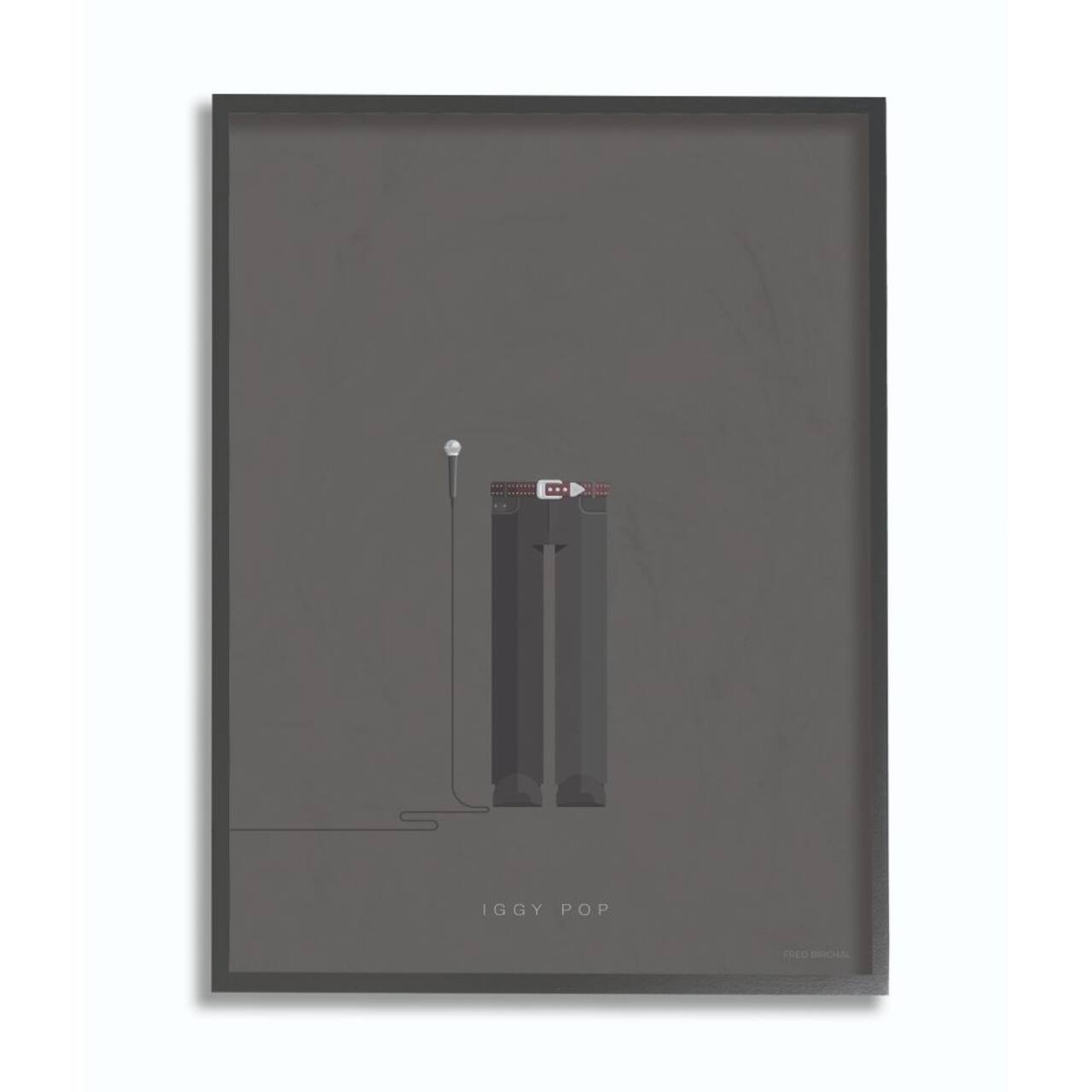 Stupell Industries Iggy Pop Fashion Design Wall Accent with Black Frame